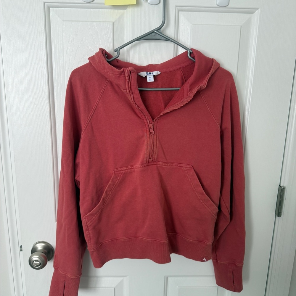 Joy Lab XS Nantucket Red Women's Pullover Sweatshirt 1/1 zip
